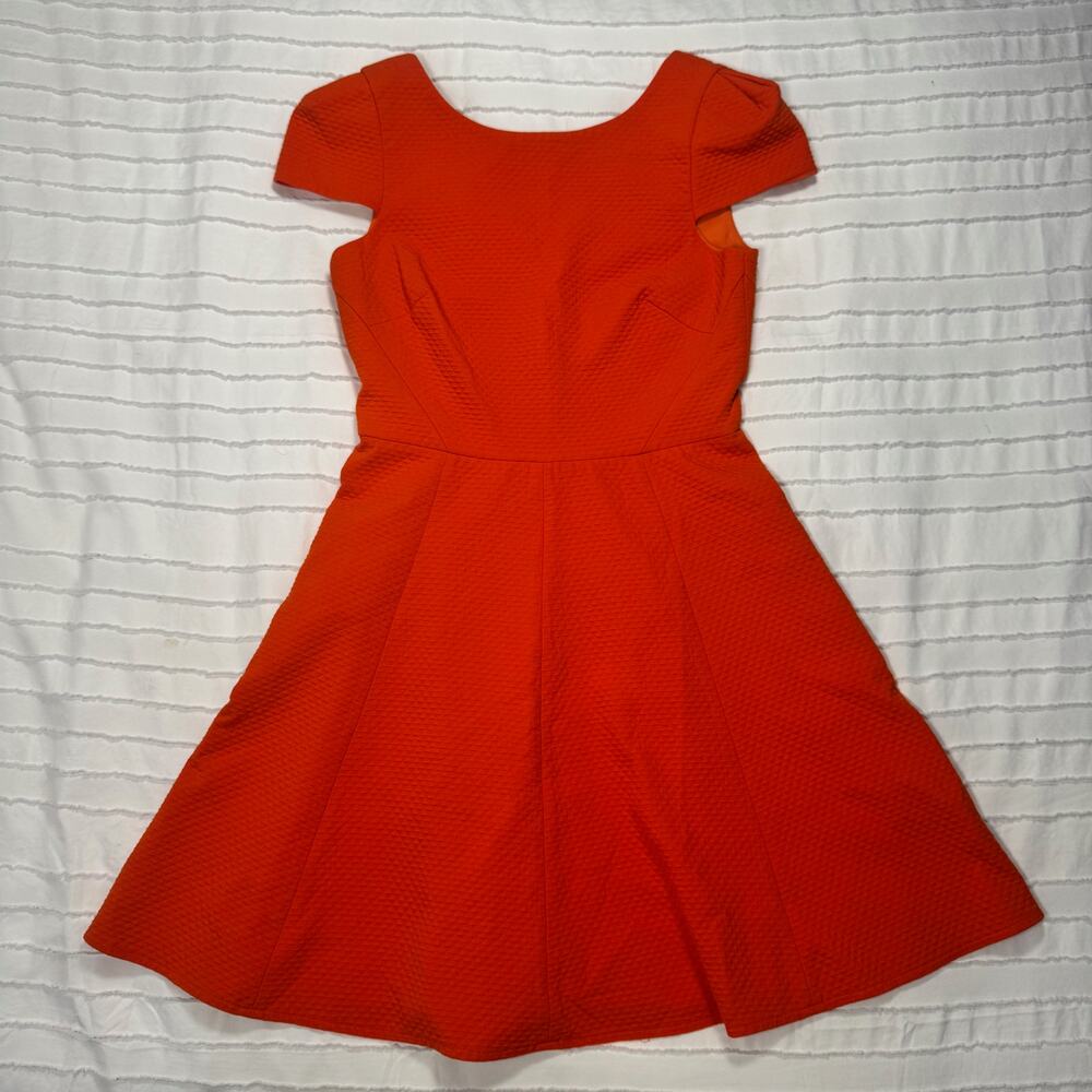 4C Brenta Orange Dress Women's 2 Anthropologie Dopamine Wedding Guest Euro Vacay - Picture 11 of 16
